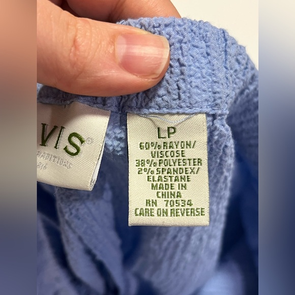 ORVIS Women's LP/ Seersucker Pants  elastic waist - Picture 9 of 9